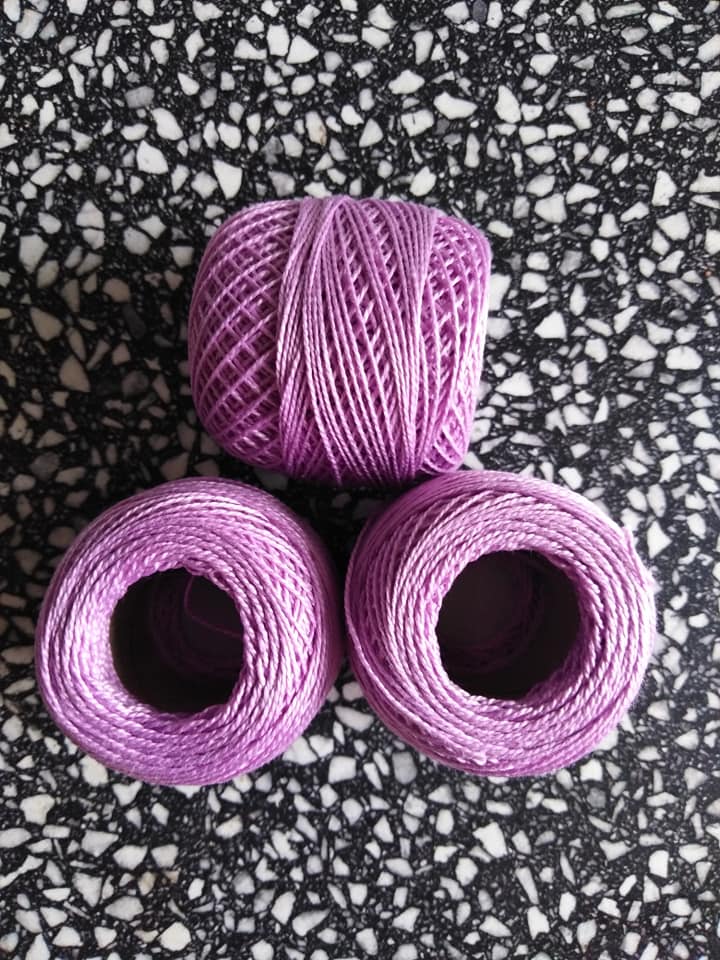 Vyšívací příze Perlovka světle fialová 4332