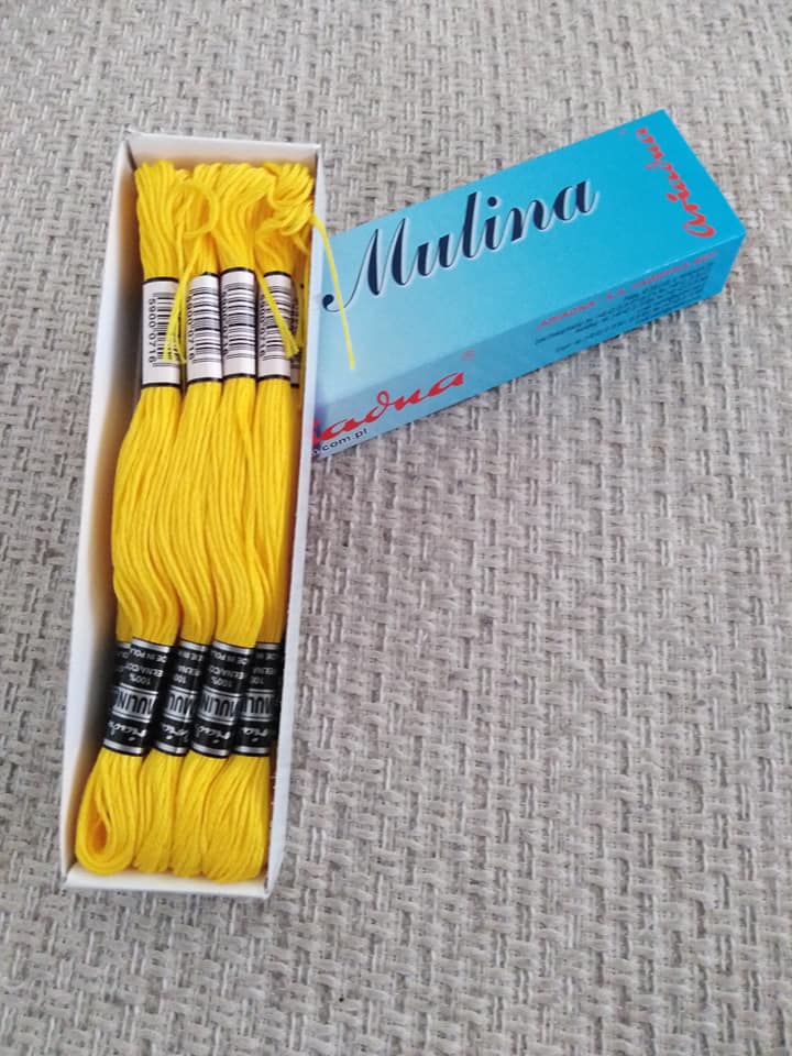 Příze na vyšívání Mulina - Ariadna kanárkově žlutá 1505