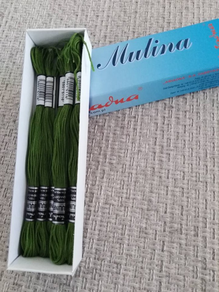 Příze na vyšívání Mulina - Ariadna olivová zeleň 1686