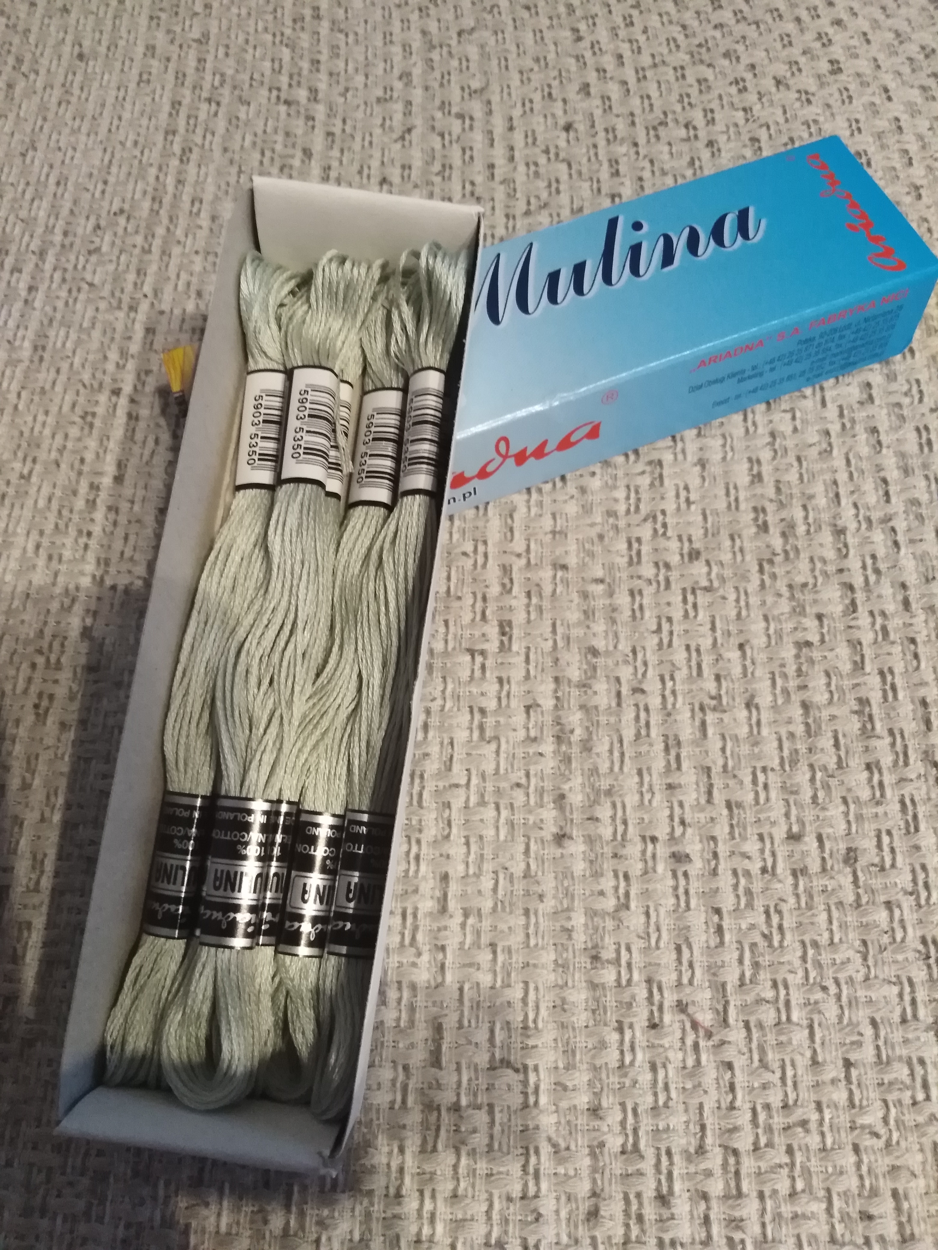 Příze na vyšívání Mulina - Ariadna vodová zelená 1645