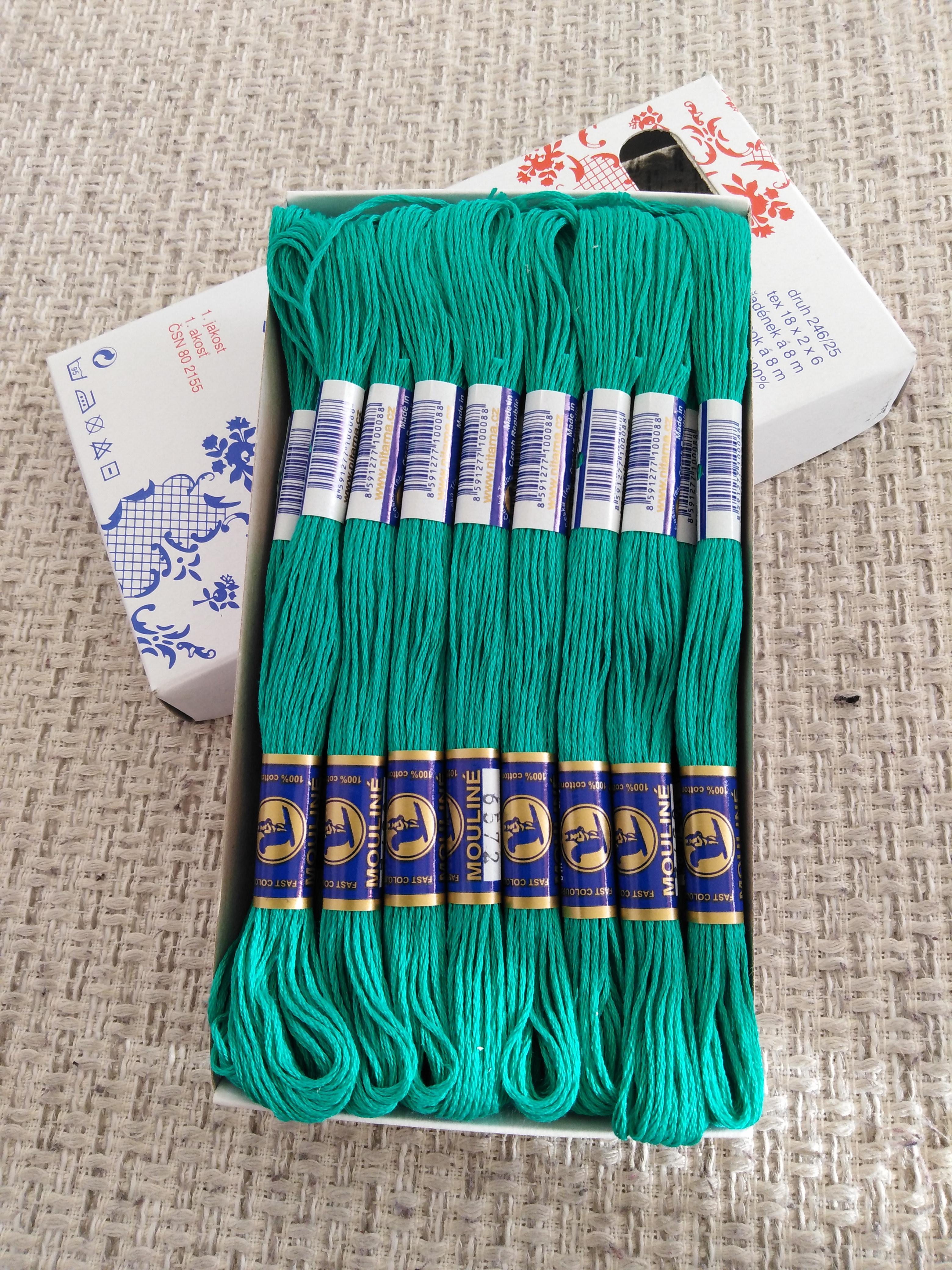 Příze na vyšívání Mouline zelenomodrá 6572