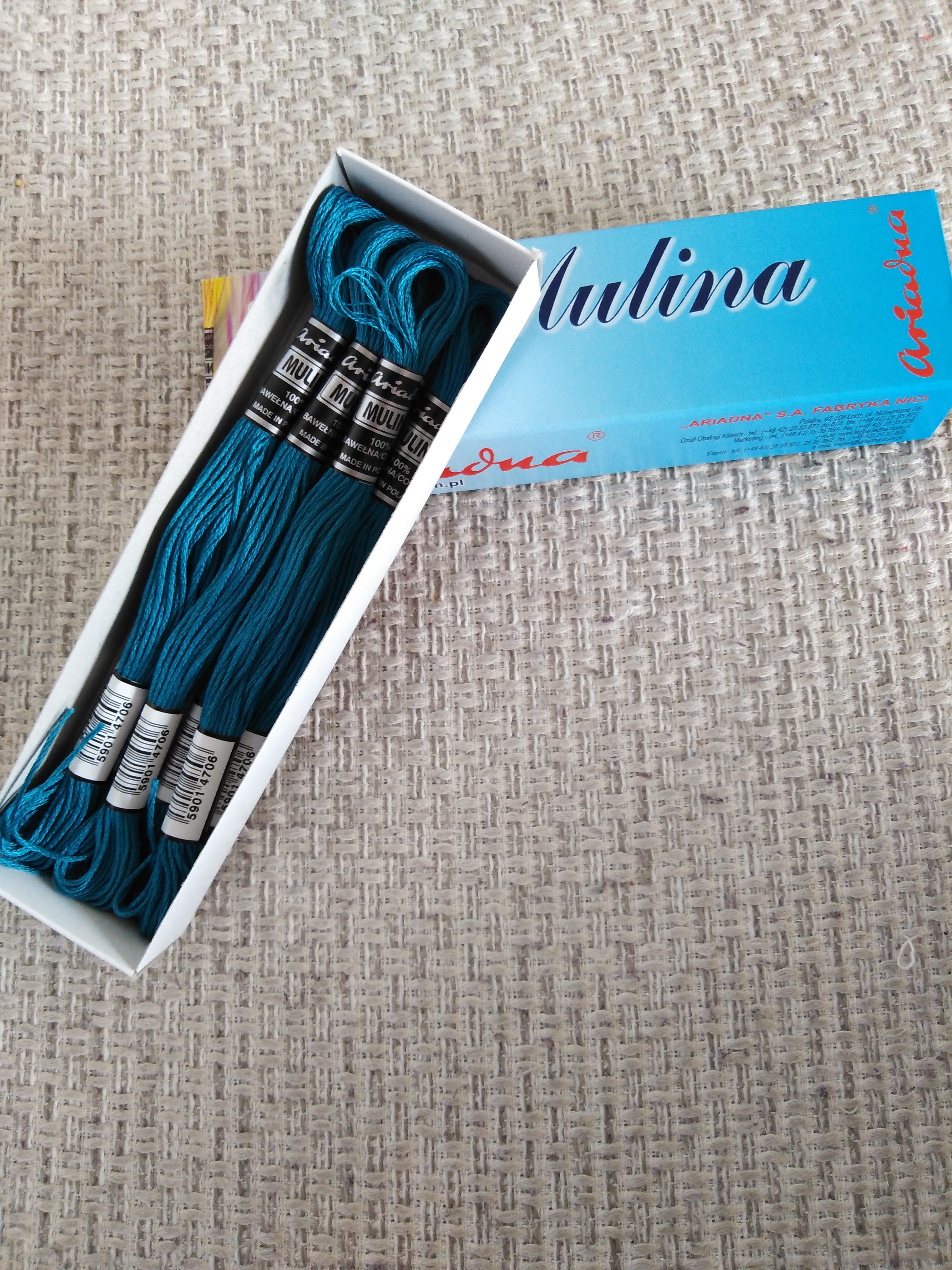 Příze na vyšívání Mulina - Ariadna tmavá modrozeleň 1643