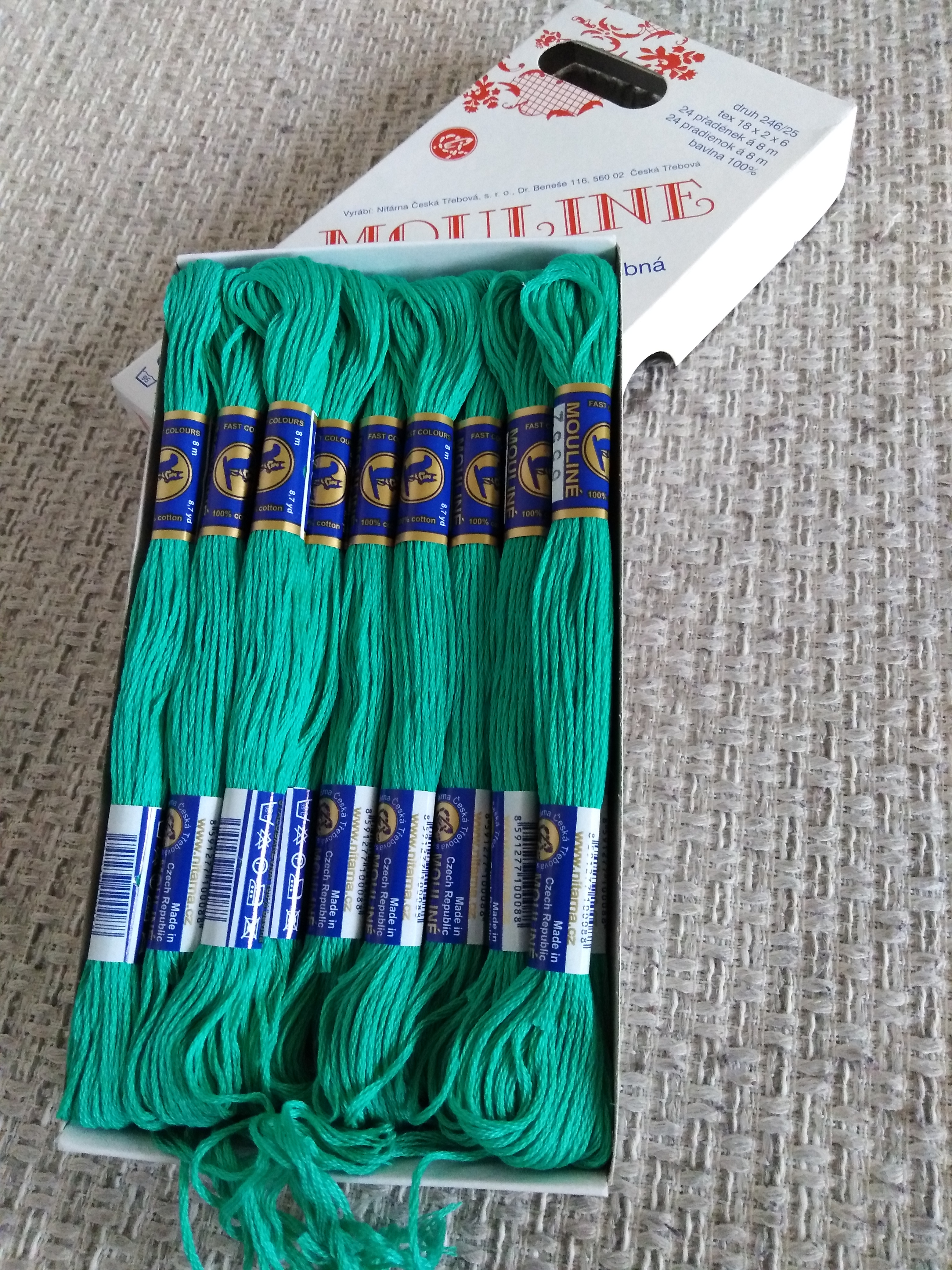 Příze na vyšívání Mouline nefritová 6552