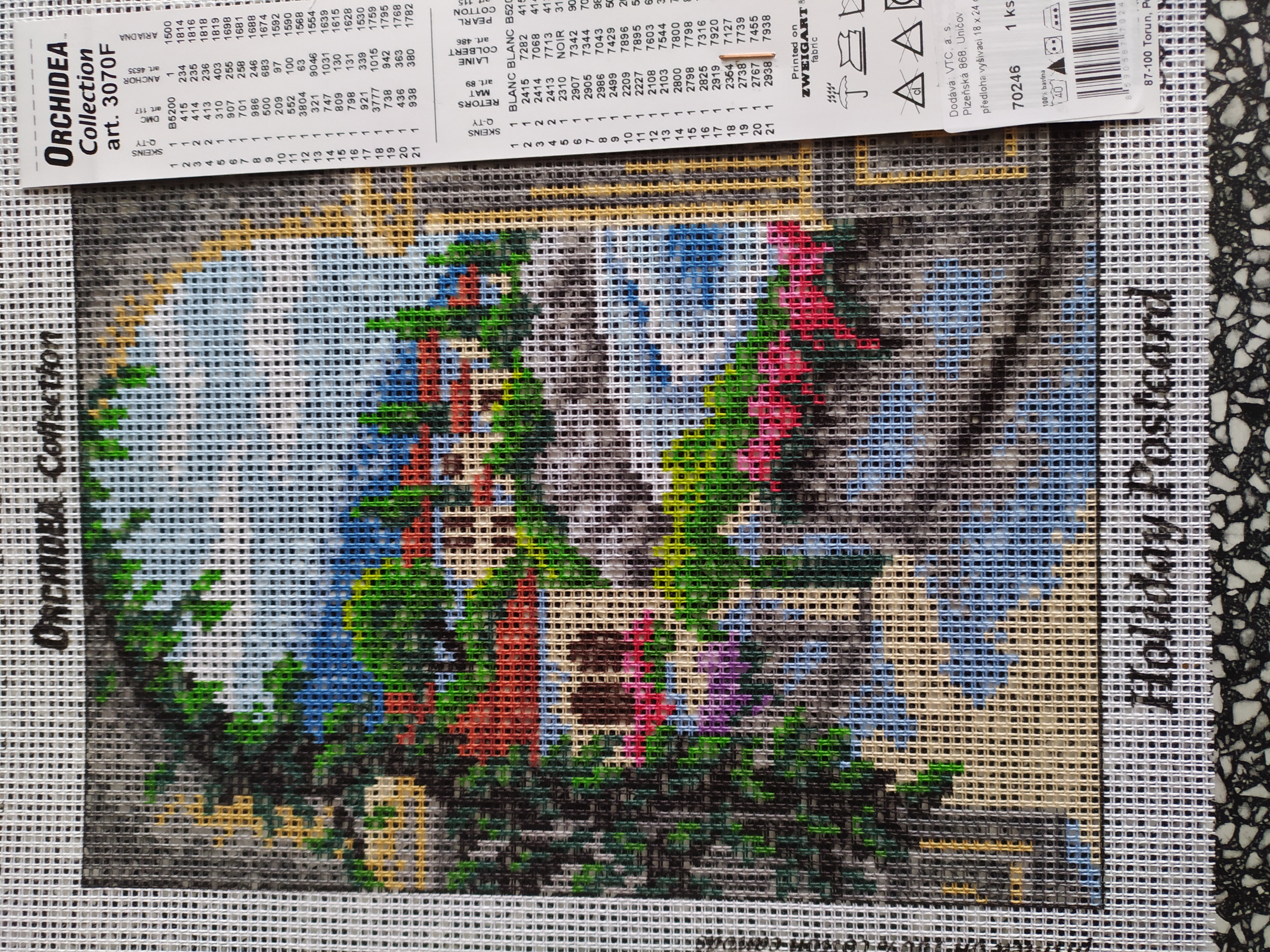 Předloha vyšívací 18 x 24 cm Pohlednice z dovolené