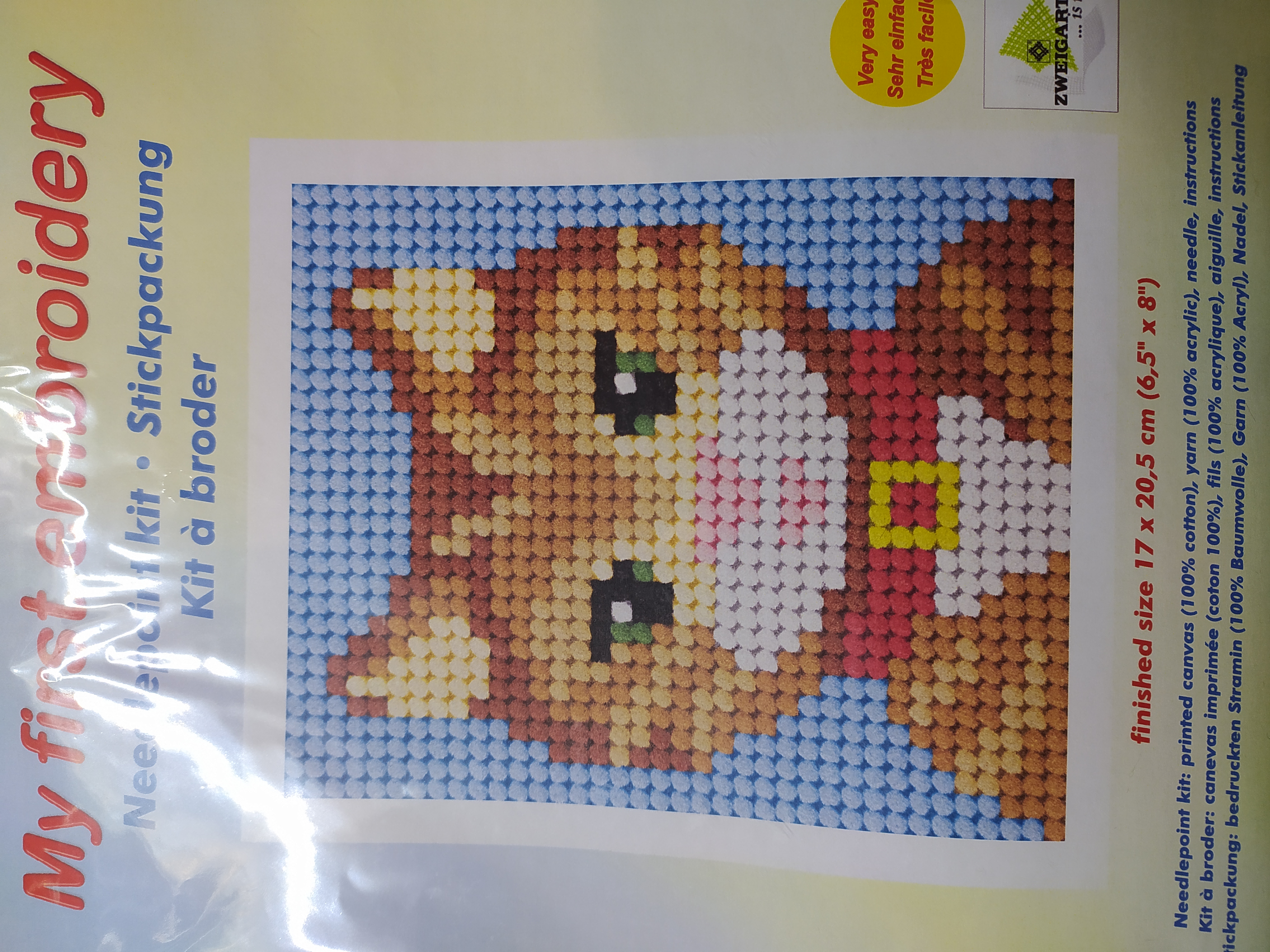 Vyšívací sada 17 x 20,5 cm kotě II.