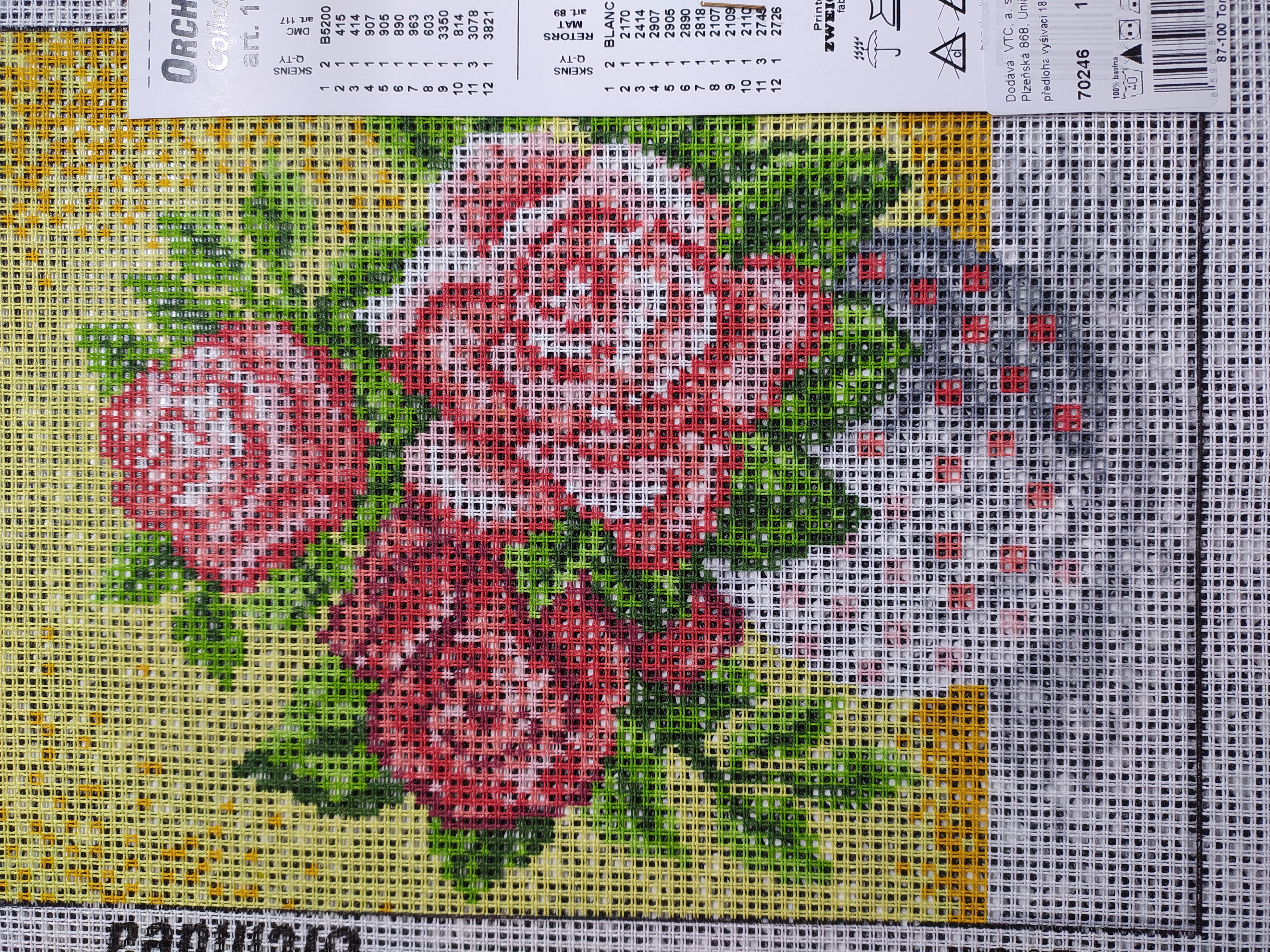 Předloha vyšívací 18 x 24 cm Květiny 6