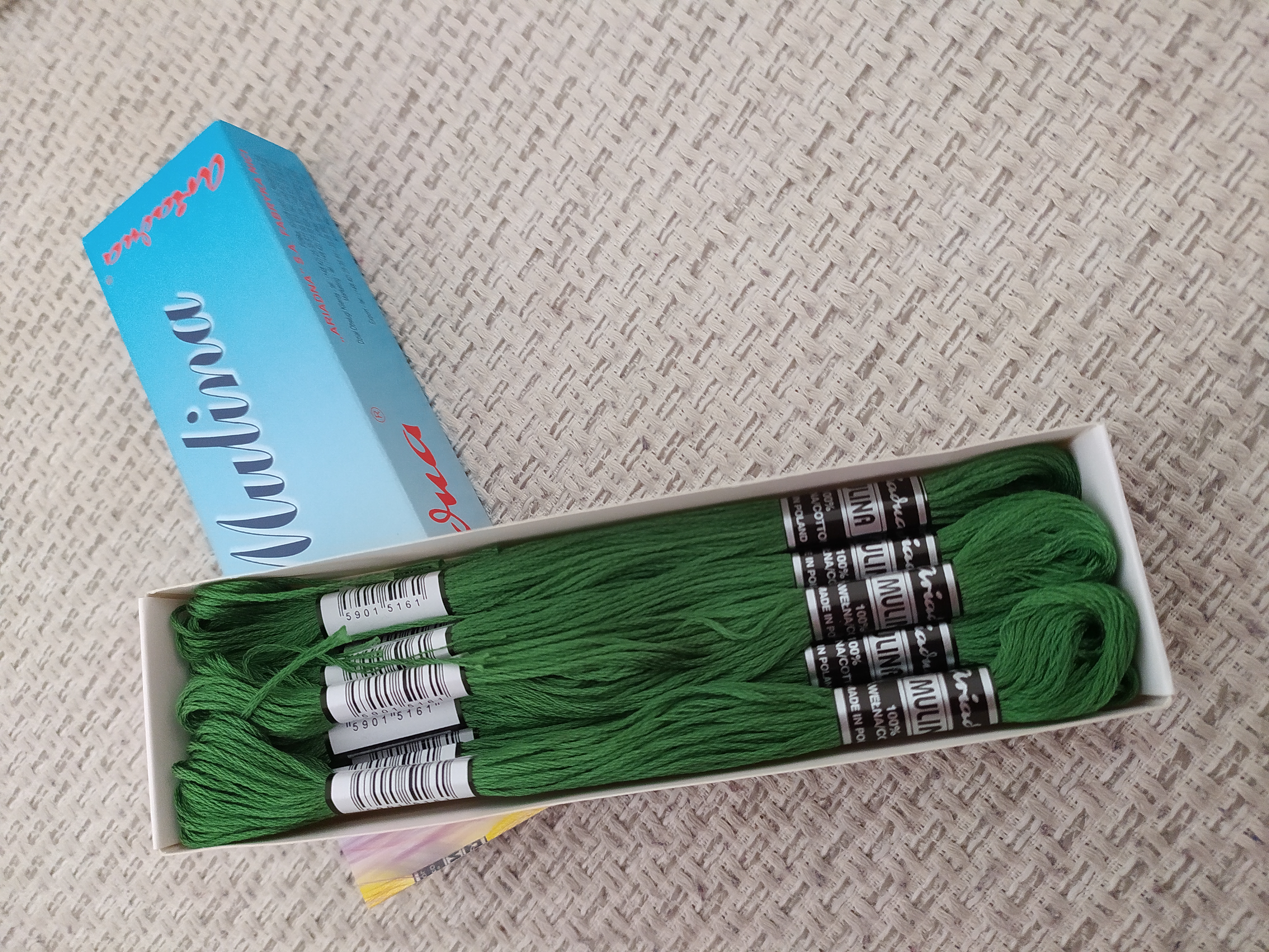 Příze na vyšívání Mulina - Ariadna zelená 1687