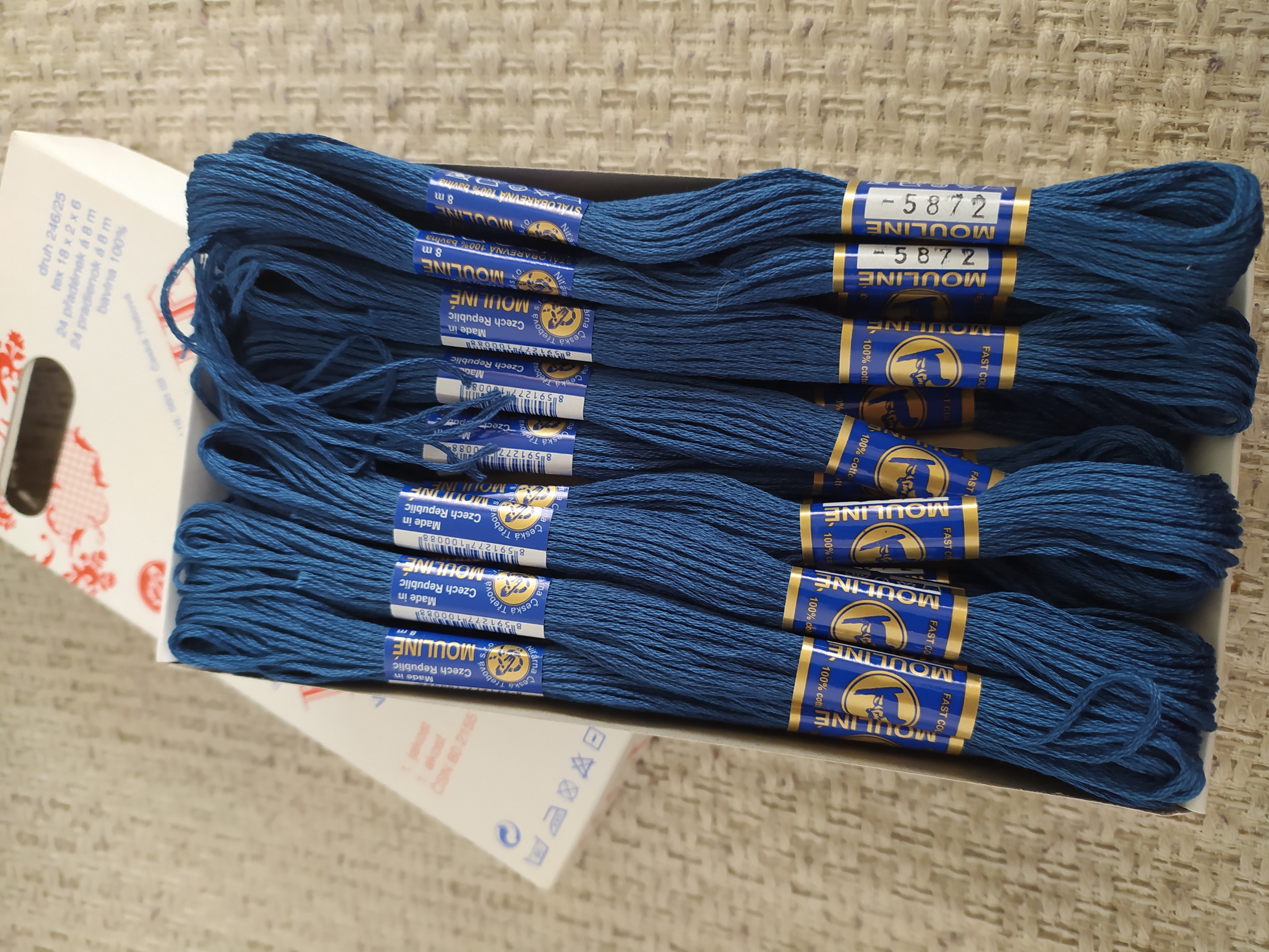 Příze na vyšívání Mouline uhlová modř 5872