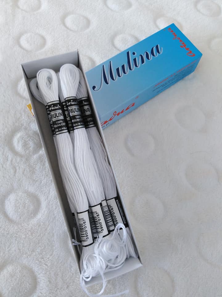 Příze na vyšívání Mulina - Ariadna bílá 1500