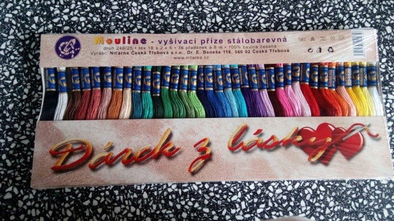 Příze na vyšívání Mouline - mix 36 ks