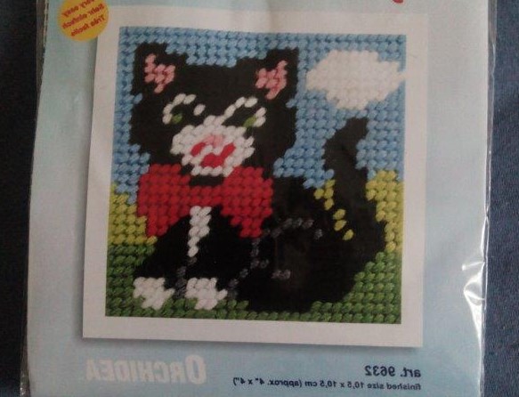 Vyšívací sada 17 x 20,5 cm kotě