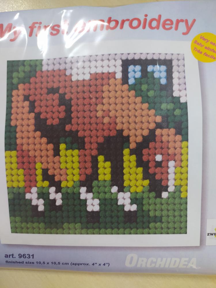 Vyšívací sada 10,5 x 10,5 cm koník