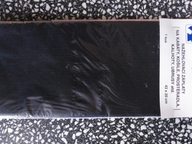 Záplaty zažehlovací Jeans 43x20 černé