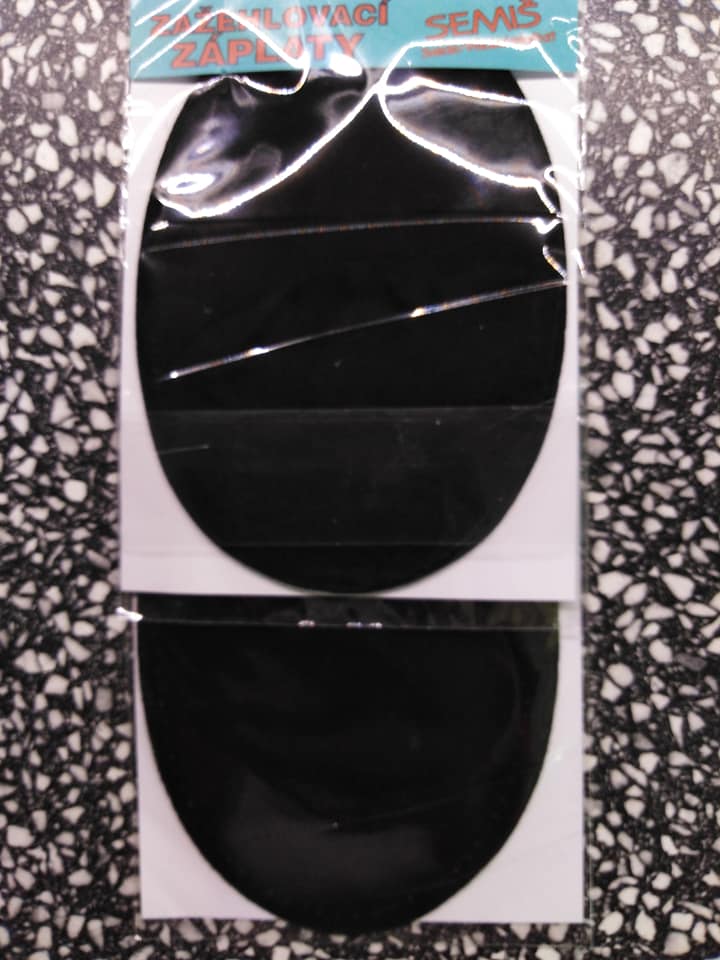 Záplaty zažehlovací semiš černé