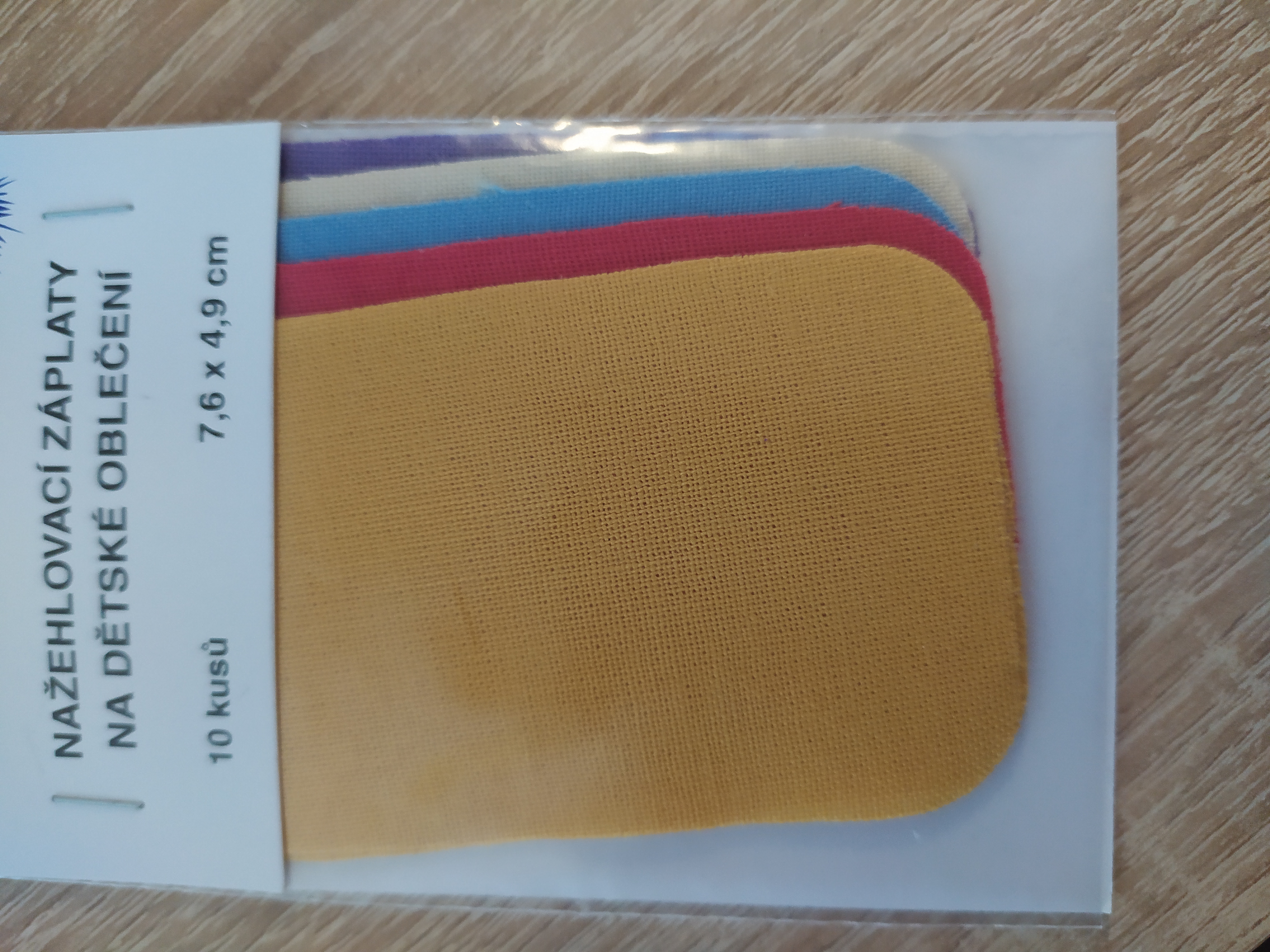 Dětské barevné záplaty světlý mix 10 ks