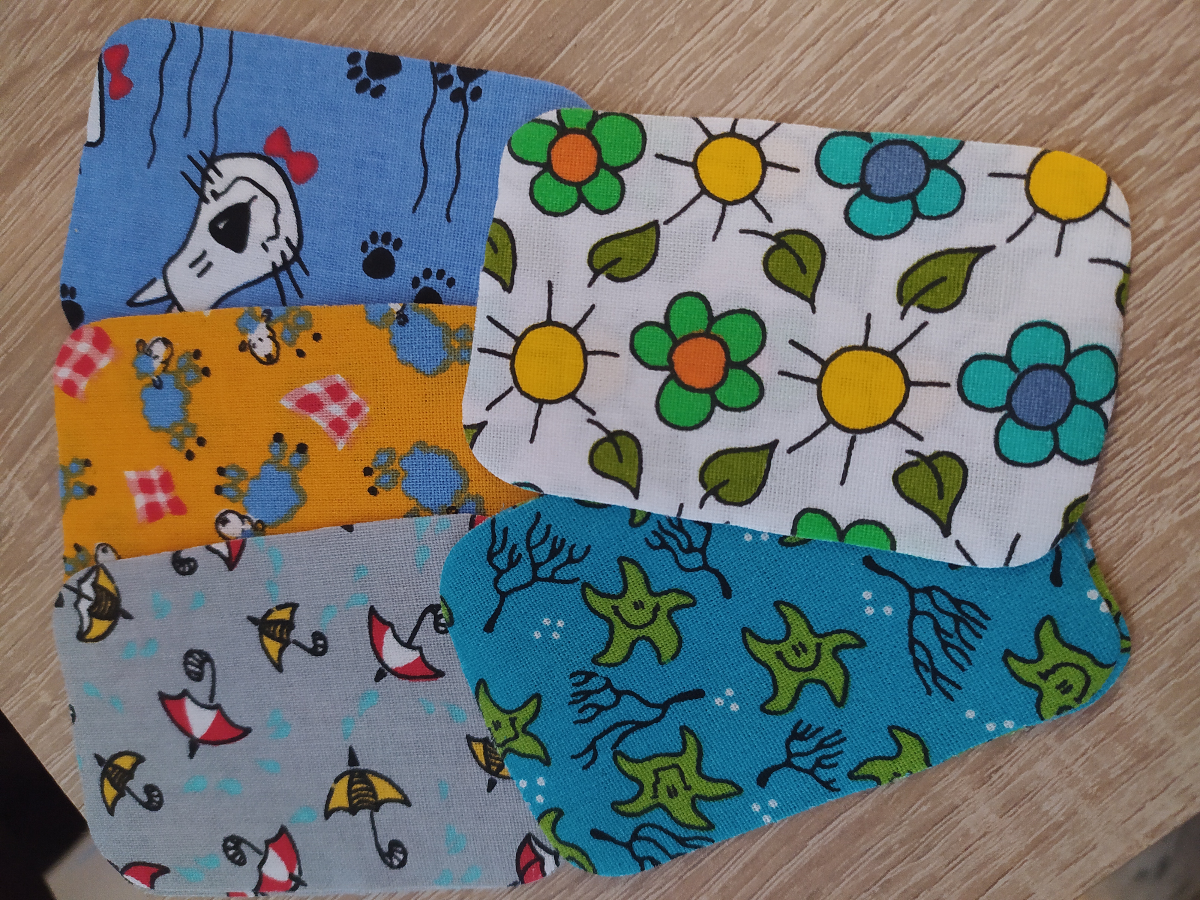 Dětské záplaty s potiskem 10 ks