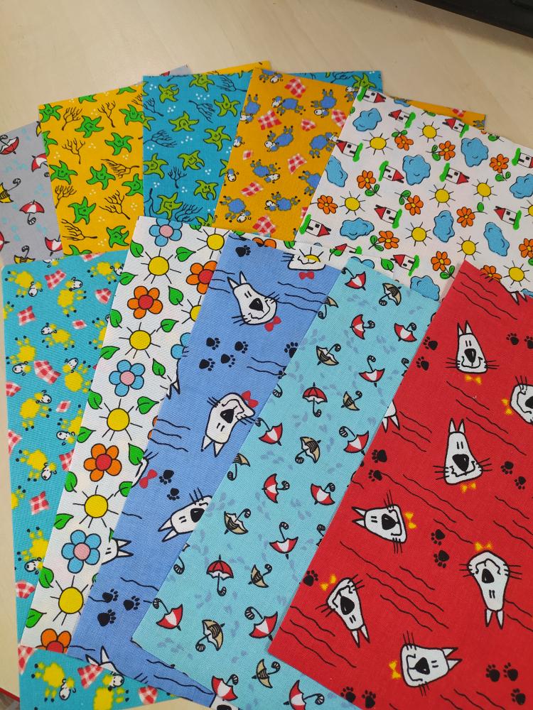 Dětské záplaty 10 ks potisk