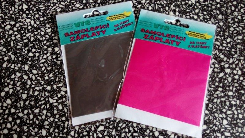 Záplaty samolepící tmavě růžové