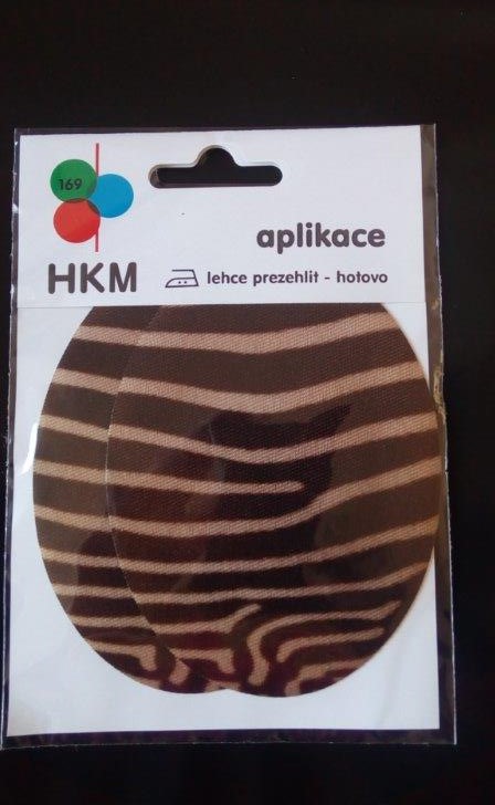 Záplaty zažehlovací potisk kůže zebry