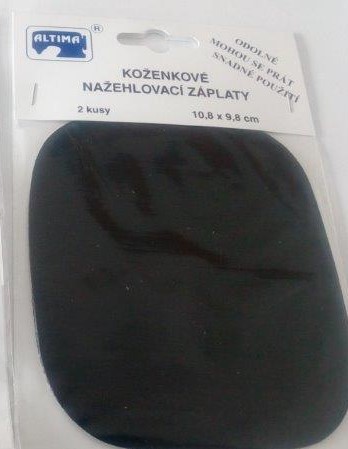 Záplaty koženkové nažehlovací černé