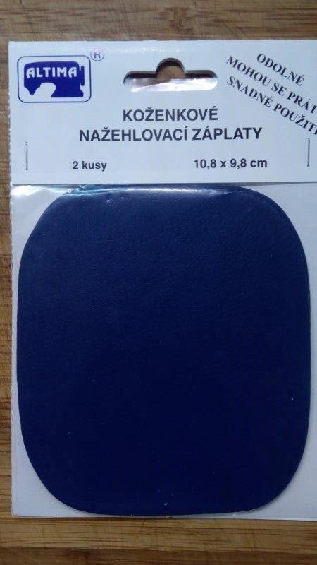 Záplaty koženkové nažehlovací tmavě modré