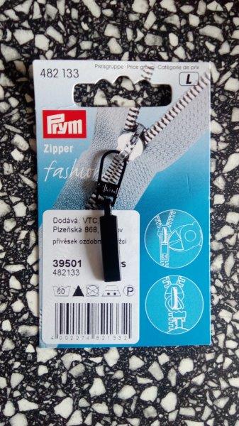 Přívěsek ozdobný k běžci Classic - jezdec zipu černý nikl